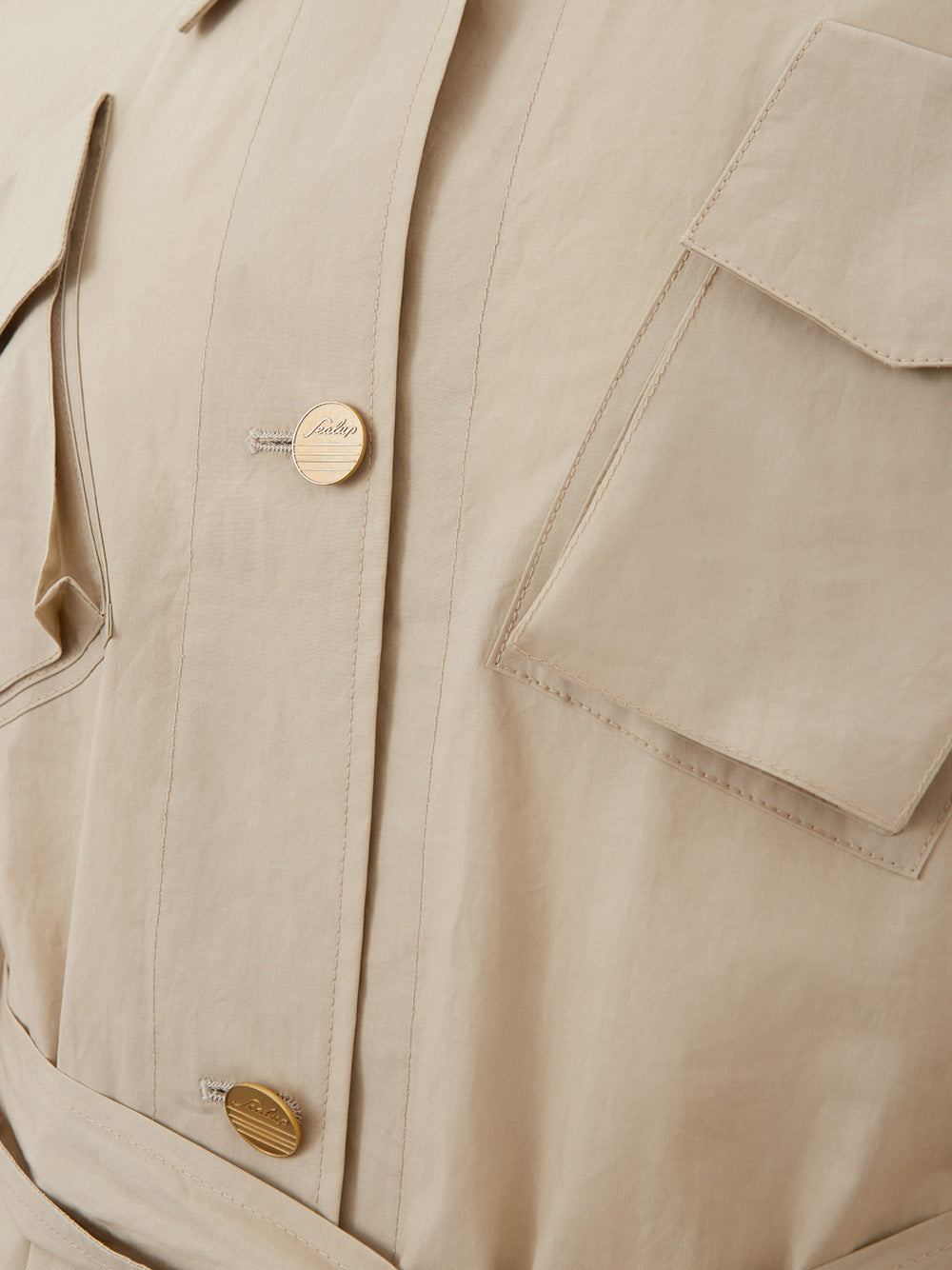 Sealup Elegant Beige Cotton Saharan Jacket