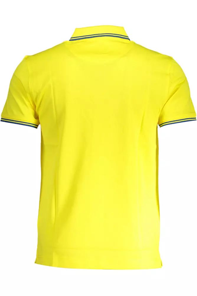 Harmont & Blaine Chic Yellow Slim-Fit Polo with Contrast Detailing