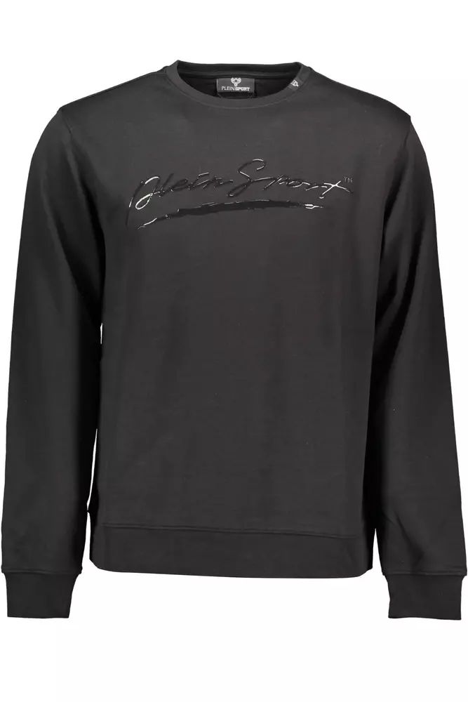 Plein Sport Sleek Black Designer Sweatshirt