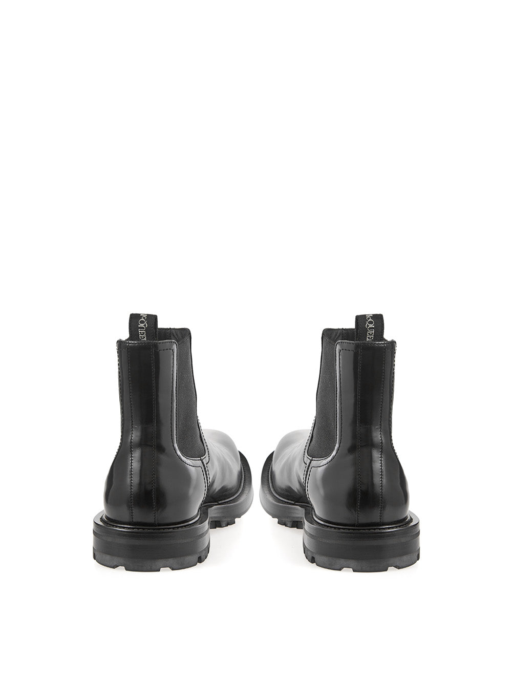 Alexander McQueen Elegant Leather Chelsea Boots in Black