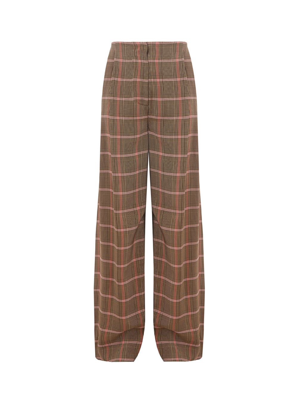 Lardini Elegant Micro Checked Palazzo Pants
