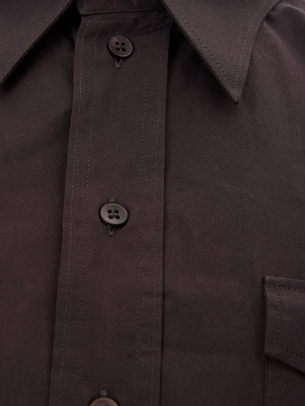 Dolce & Gabbana Sleek Dark Brown Slim Fit Cotton Shirt