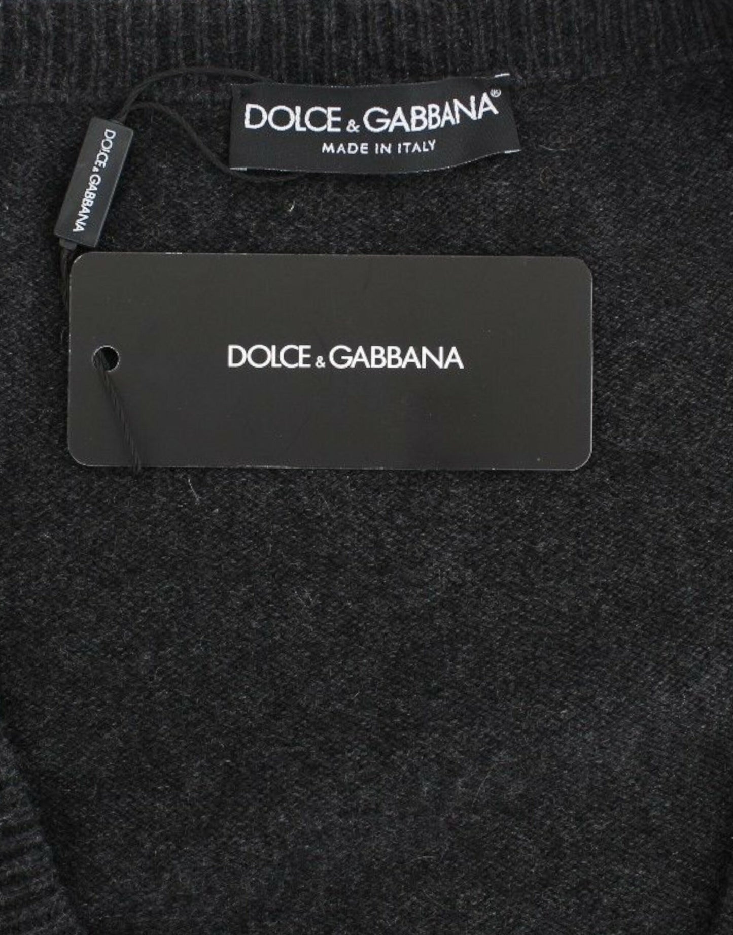 Dolce & Gabbana Gray Cashmere Sweater Pullover Wrap