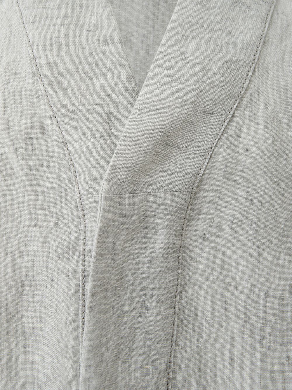 Emporio Armani Chic Grey Linen V-Neck Overshirt