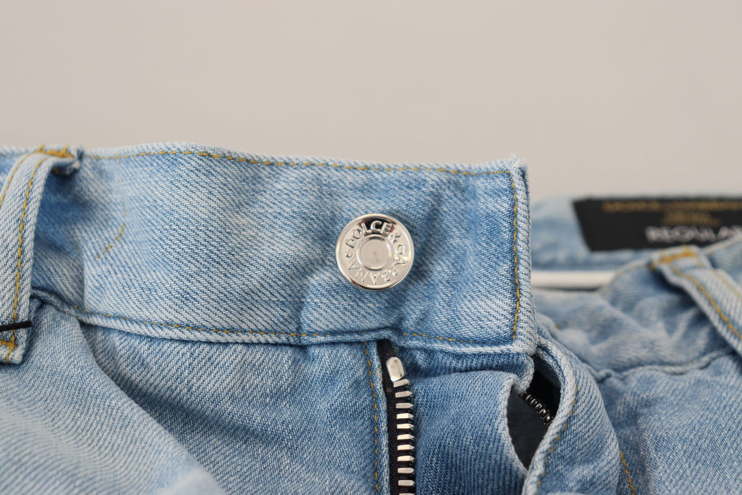 Dolce & Gabbana Light Blue Cotton Tattered Casual Denim Jeans