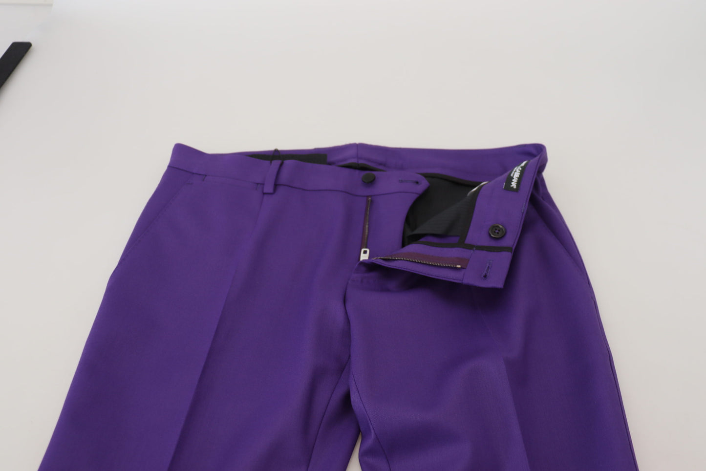 Dolce & Gabbana Elegant Purple Wool Blend Trousers