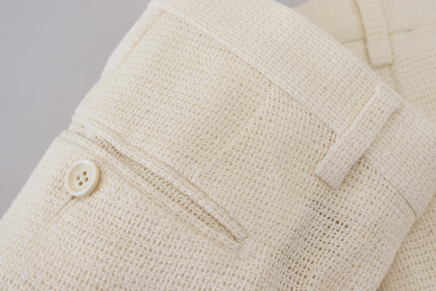 Dolce & Gabbana Elegant Off White Silk-Blend Suit