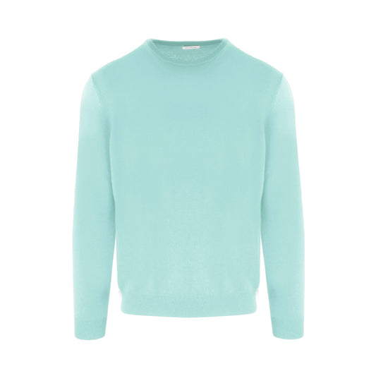 Malo Sumptuous Cashmere Green Roundneck Sweater