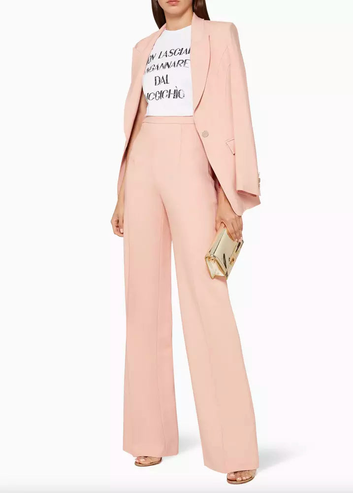 Elisabetta Franchi Elegant Rhinestone Studded Cotton Tee