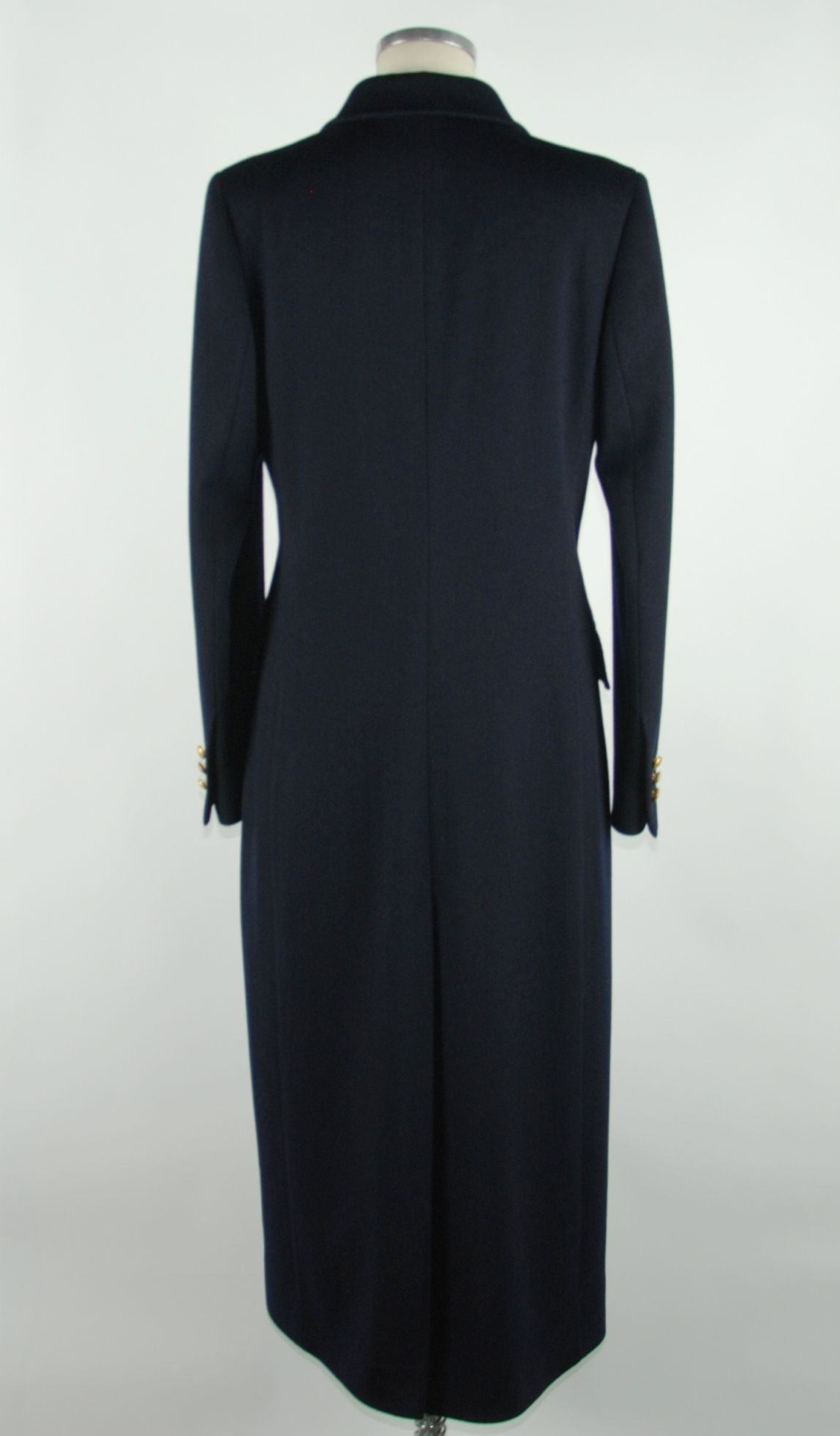 Made in Italy Elegant Blue Wool Coat For Women