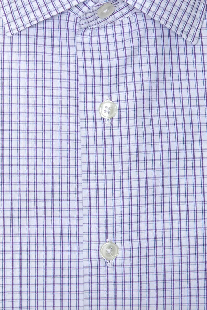 Robert Friedman Elegant Burgundy Cotton Slim Shirt