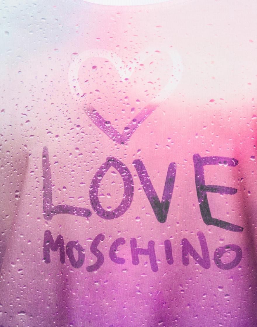 Love Moschino Chic Fogged Glass Effect Logo Sweatshirt