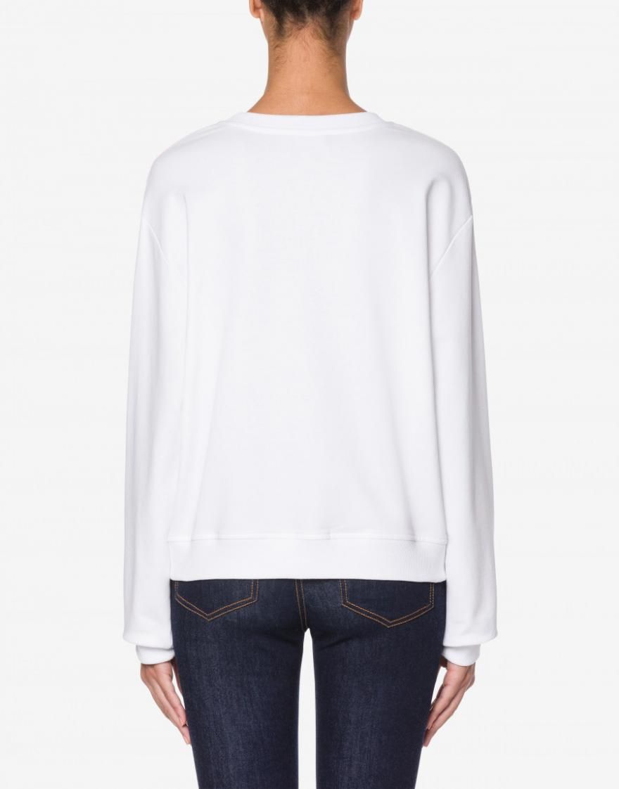 Love Moschino Chic Fogged Glass Effect Logo Sweatshirt