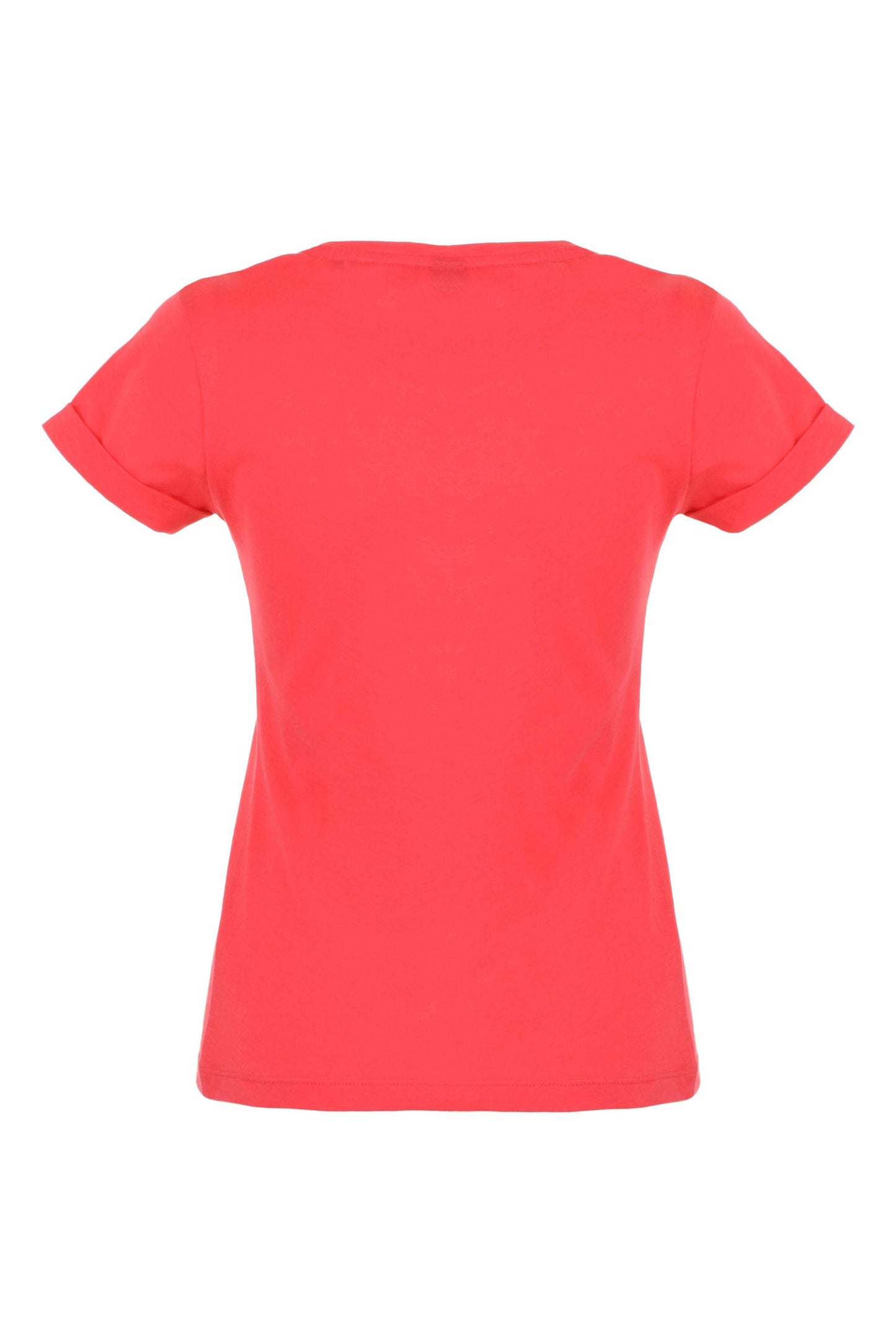 Imperfect Chic Pink Cotton Logo Tee for Women