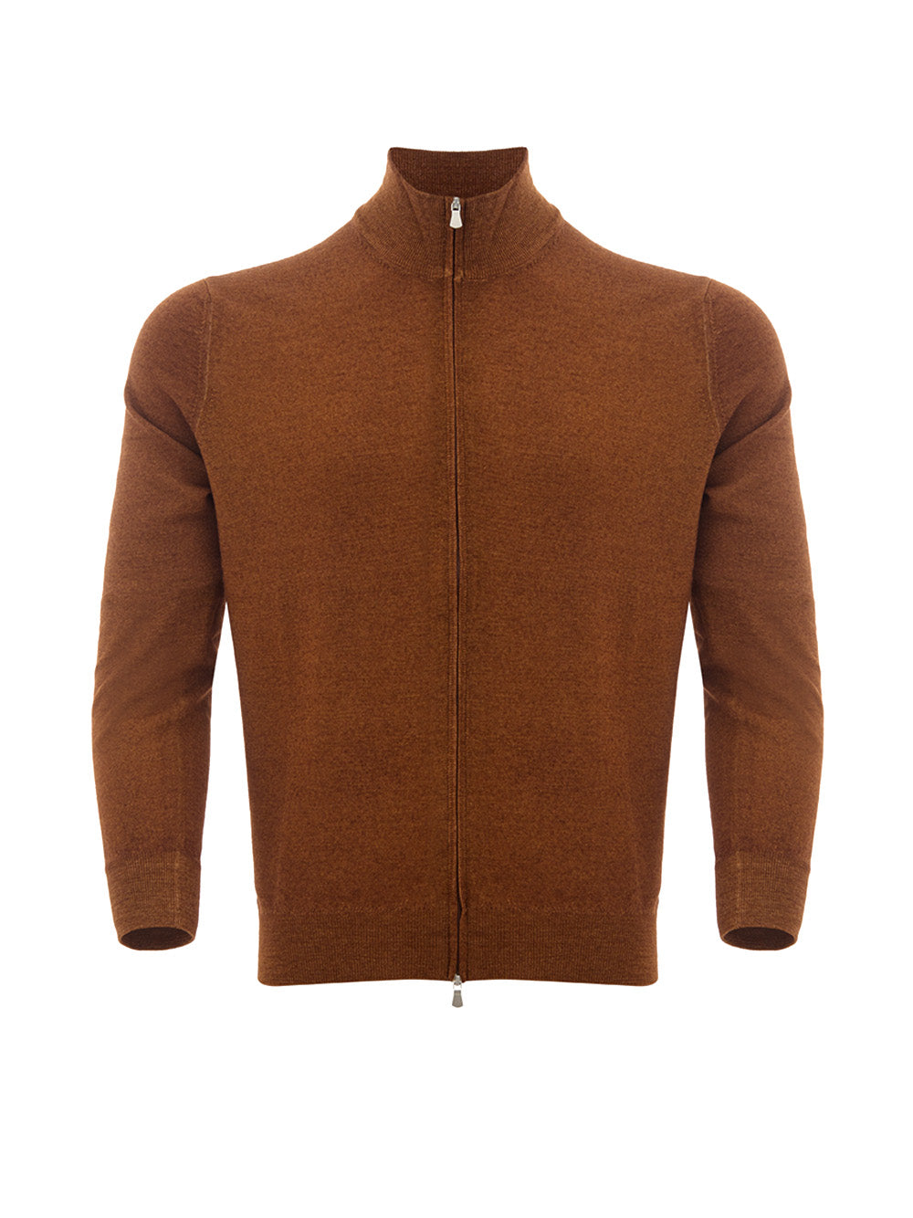 Gran Sasso Elegant Beige Cotton Zip Sweater