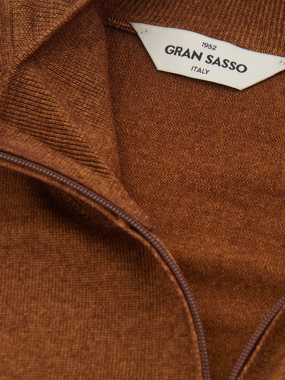 Gran Sasso Elegant Beige Cotton Zip Sweater