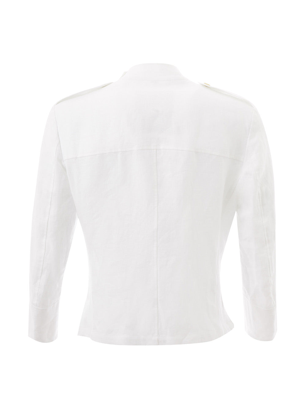 Sealup Elegant White Linen Saharan Jacket