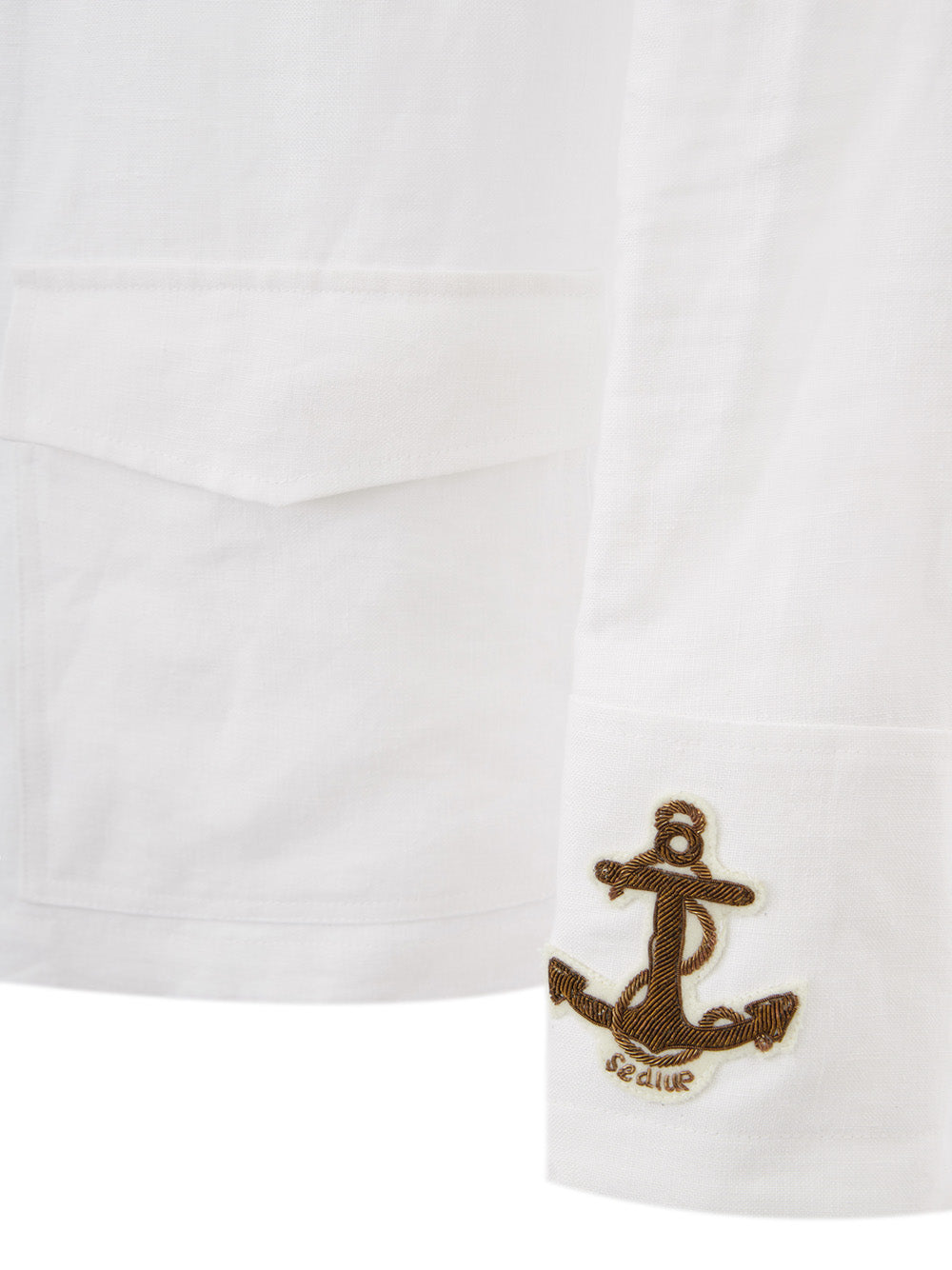 Sealup Elegant White Linen Saharan Jacket