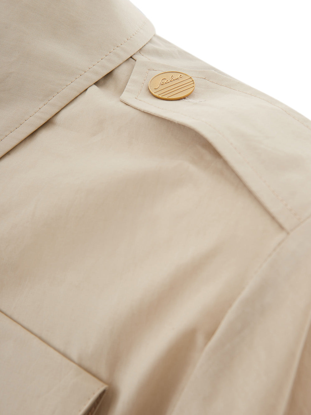 Sealup Elegant Beige Cotton Saharan Jacket