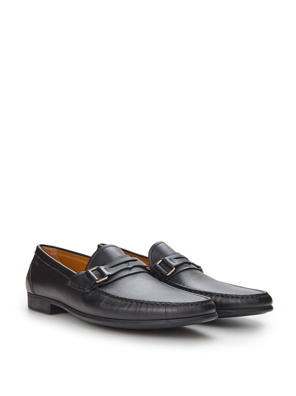 Bally Elegant Black Leather Loafers for Men