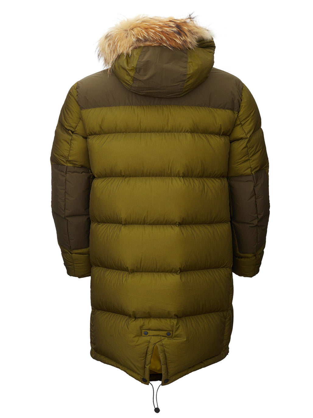 Add Elegant Quilted Long Parka with Fur-Trimmed Hood