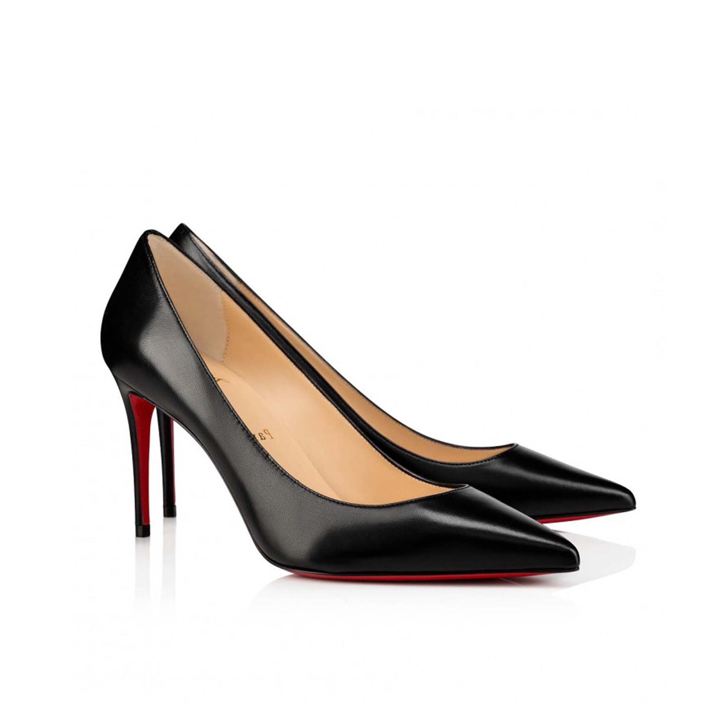 Christian Louboutin Elegant Black Leather Pumps with Iconic Sole