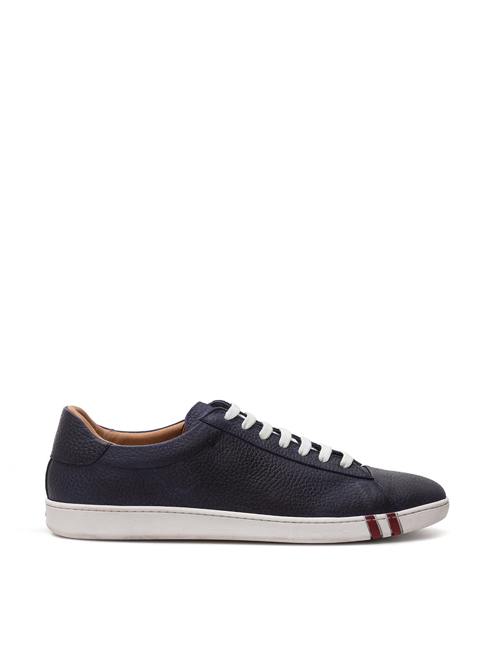 Bally Elegance in Every Step: Blue Leather Sneakers