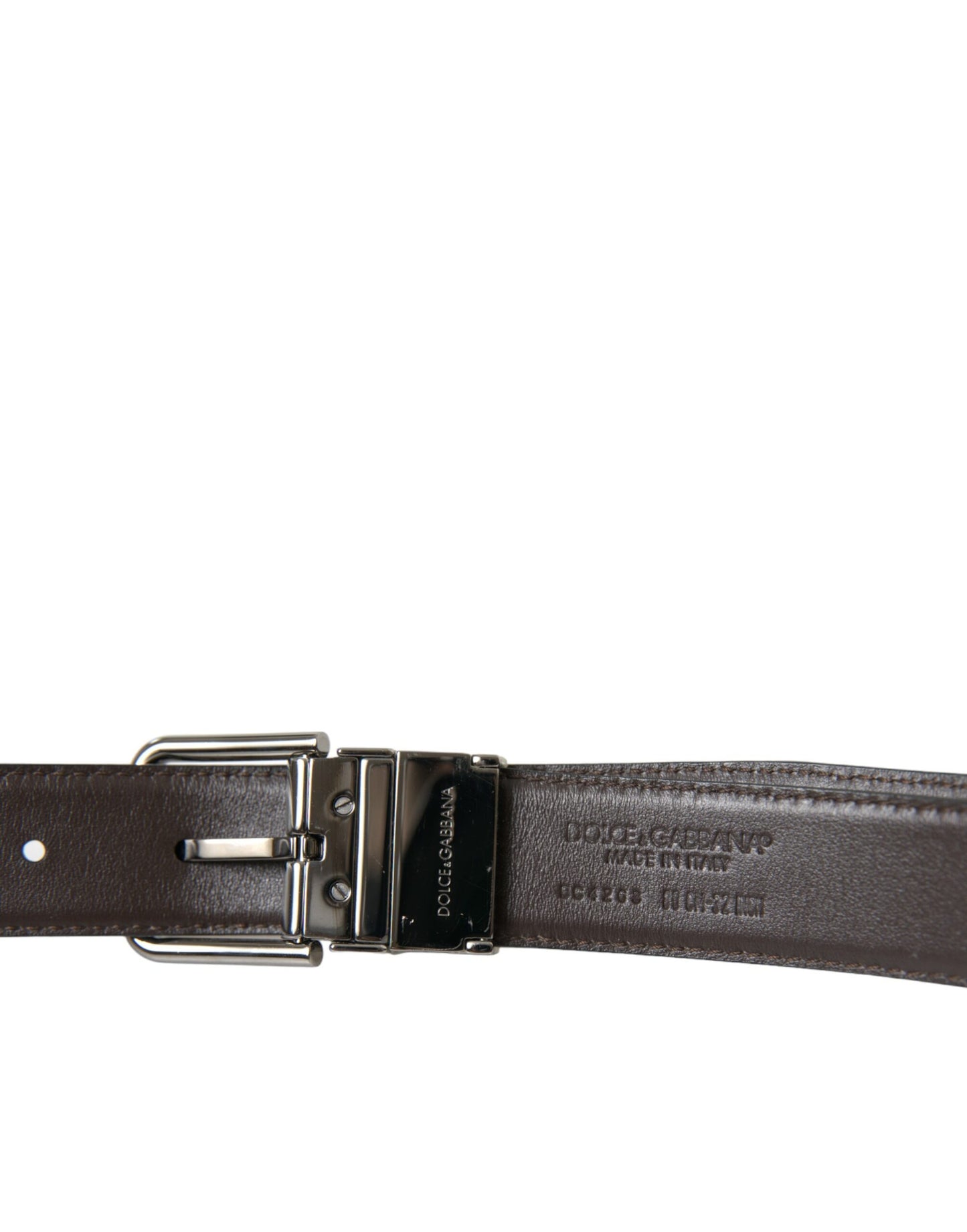 Dolce & Gabbana Black Leather Metal Buckle Men Belt