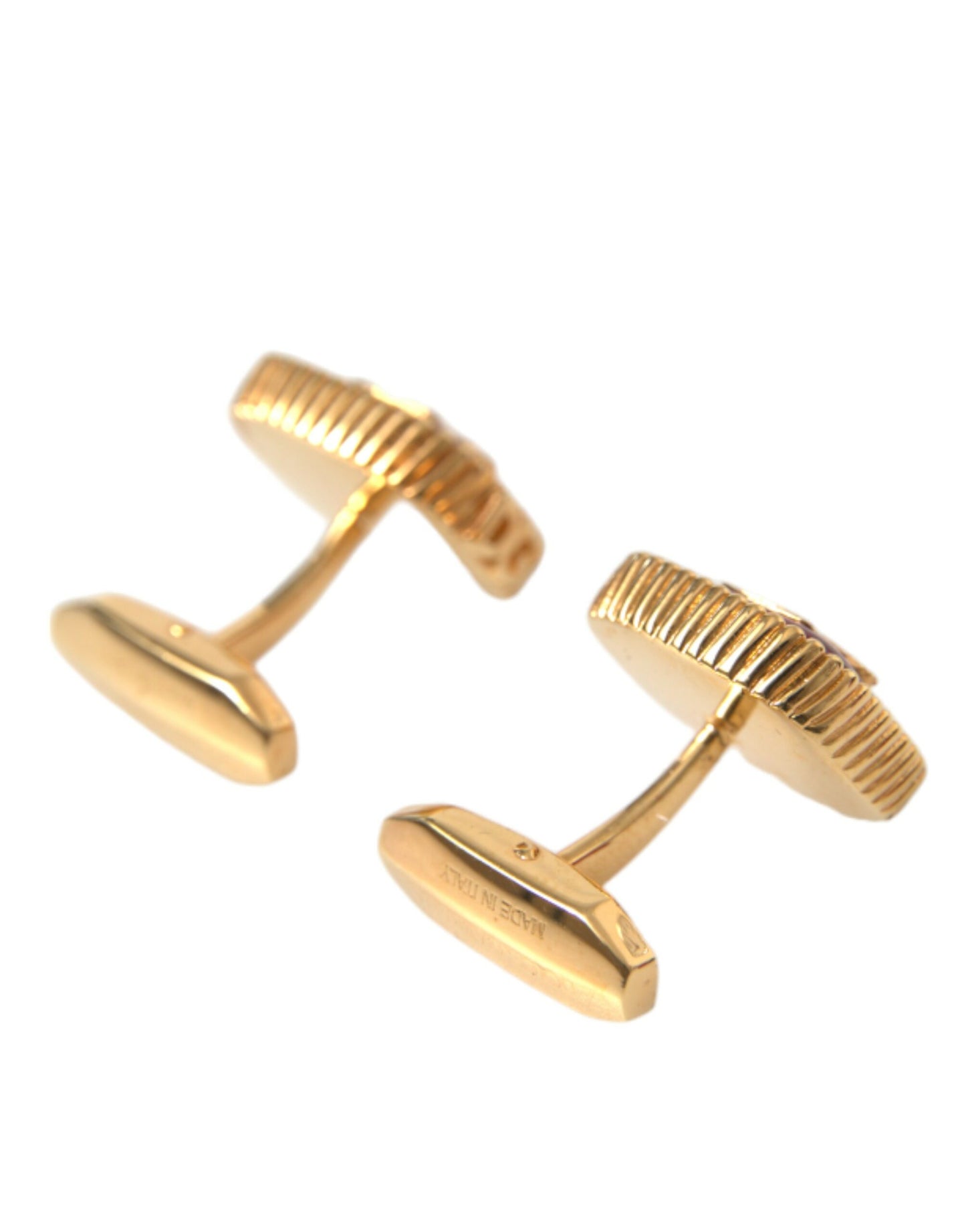 Dolce & Gabbana Gold Plated Crown Sterling Silver 925 Cufflink