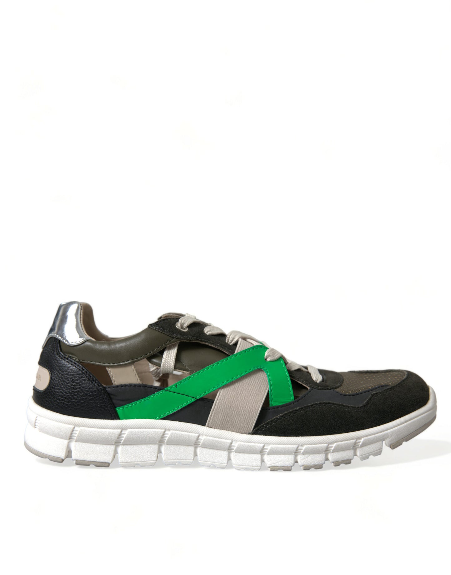 Dolce & Gabbana Multicolor Leather Suede Low Top Sneakers Shoes