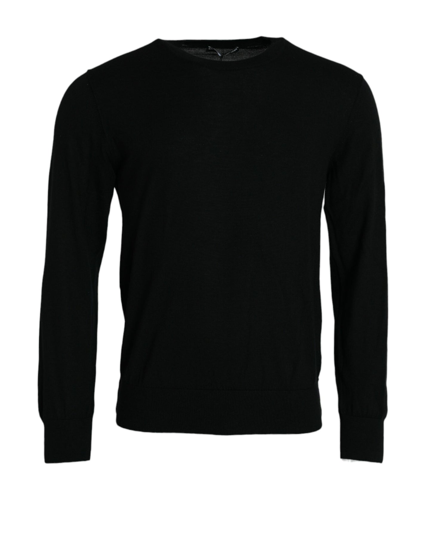 Dolce & Gabbana Black Cashmere Crew Neck Pullover Sweater