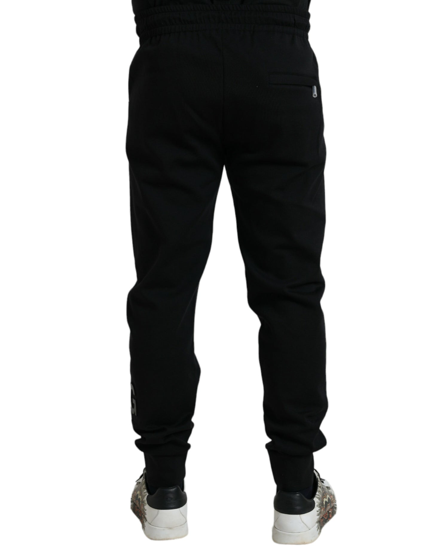 Dolce & Gabbana Black Cotton Blend Men Sweatpants Jogger Pants