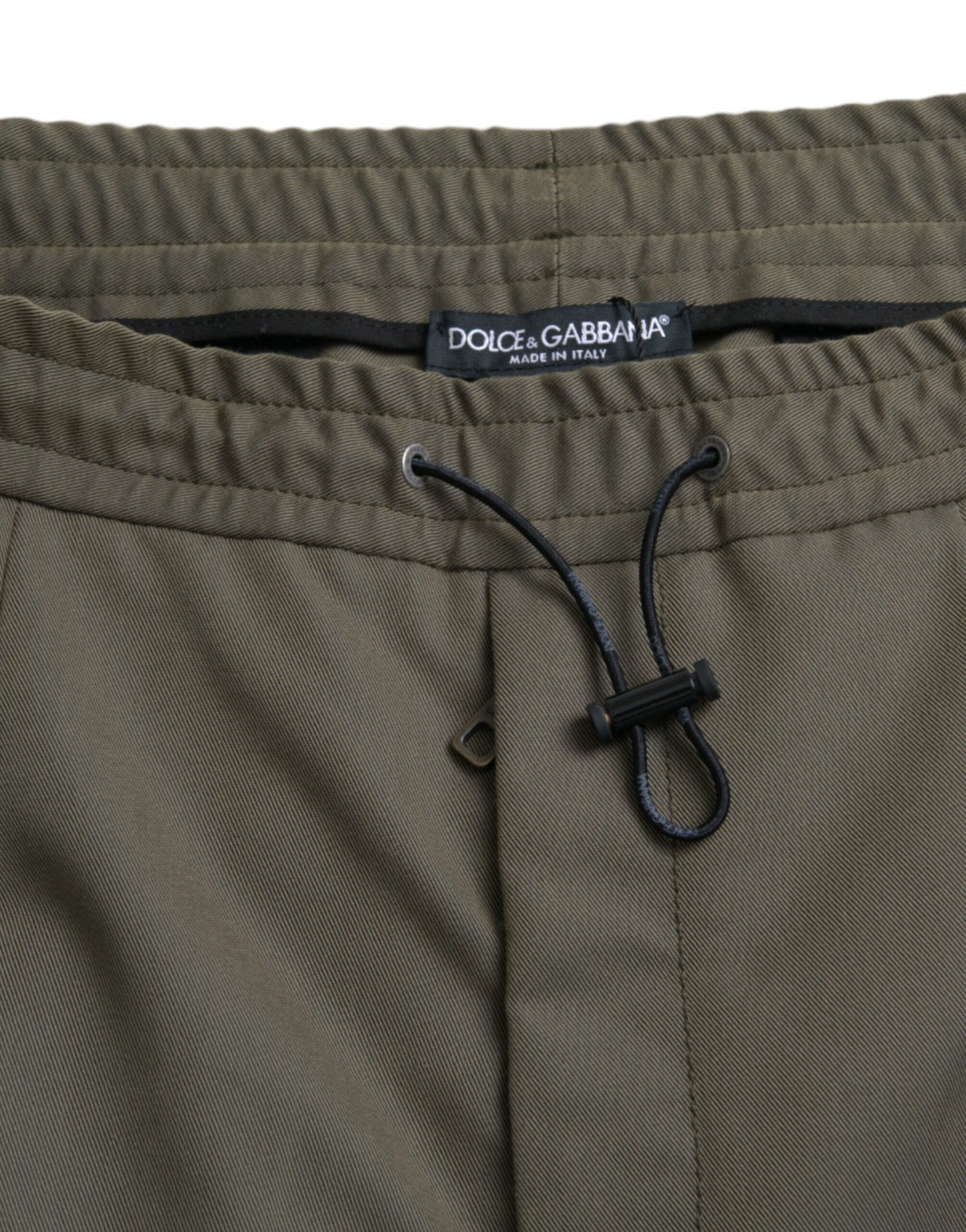 Dolce & Gabbana Green Cotton Cargo Men Jogger Pants