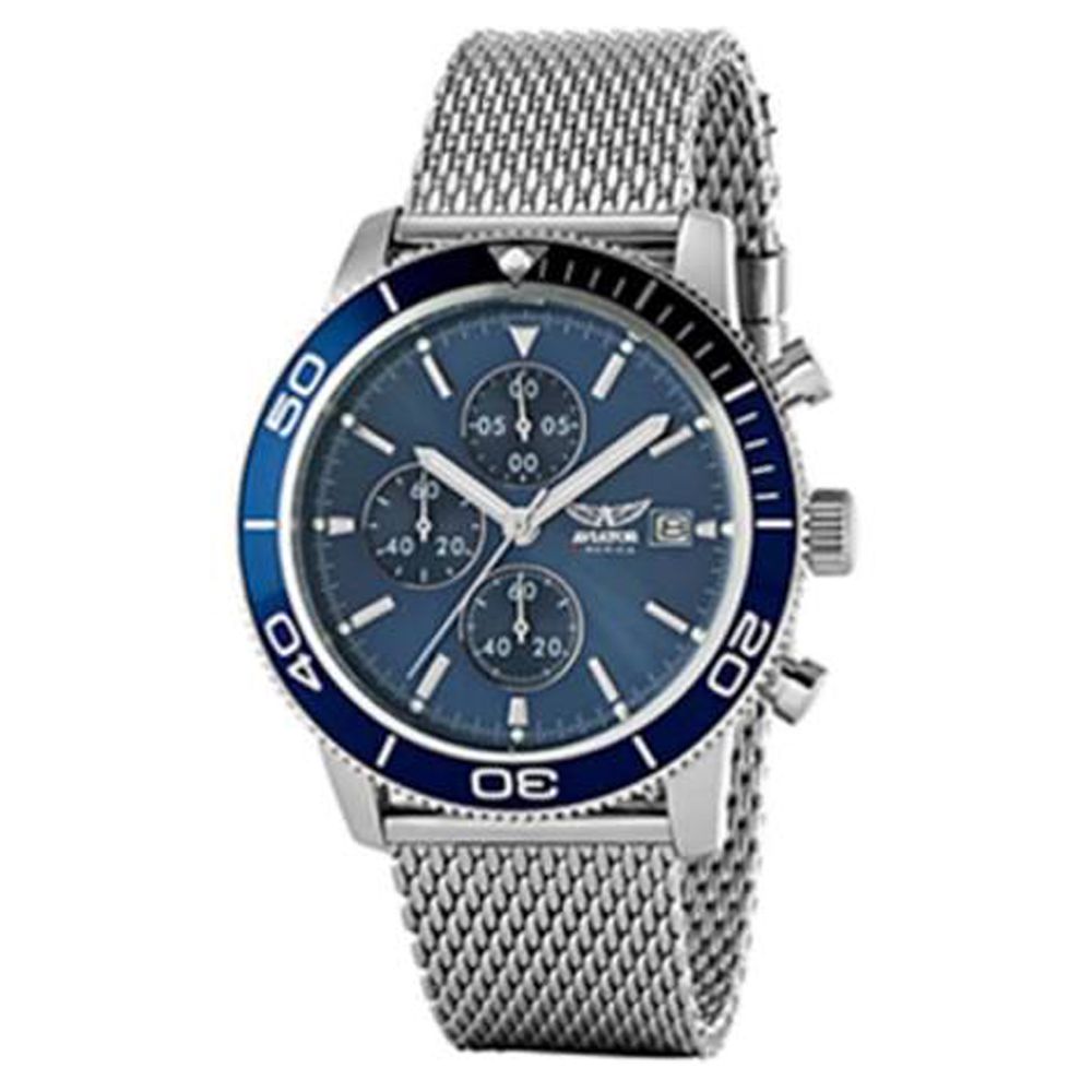 Aviator Silver Men Watch