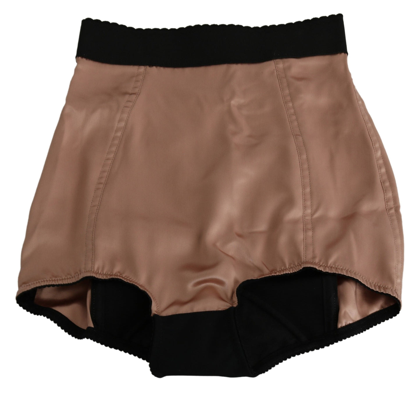 Dolce & Gabbana Beige Silk High Waist Mini Hot Pants Shorts