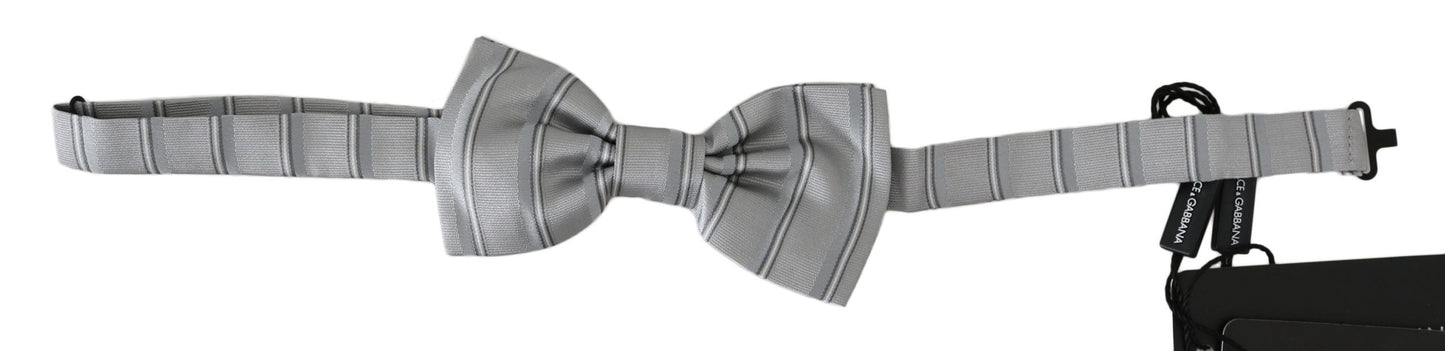 Dolce & Gabbana Elegant Silk Gray Tie