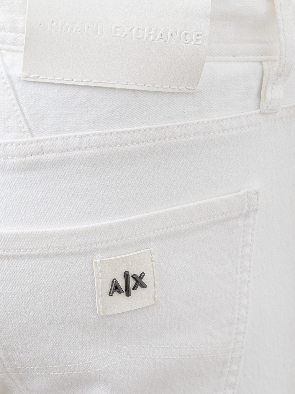 Armani Exchange Chic White Regular Fit Jeans Trousers