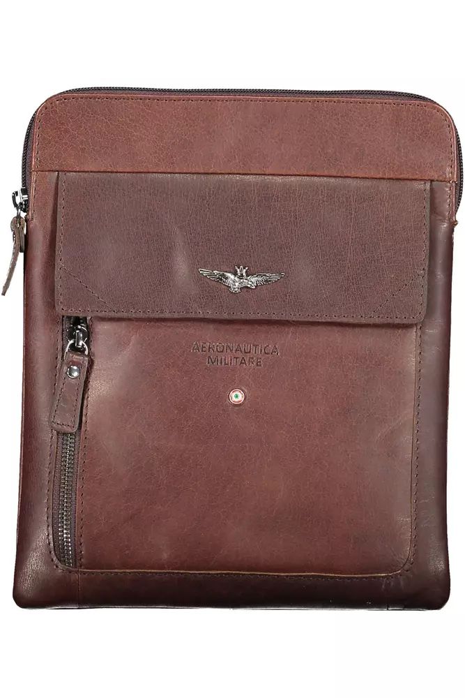 Aeronautica Militare Elegant Leather-Poly Shoulder Bag with Contrasting Details