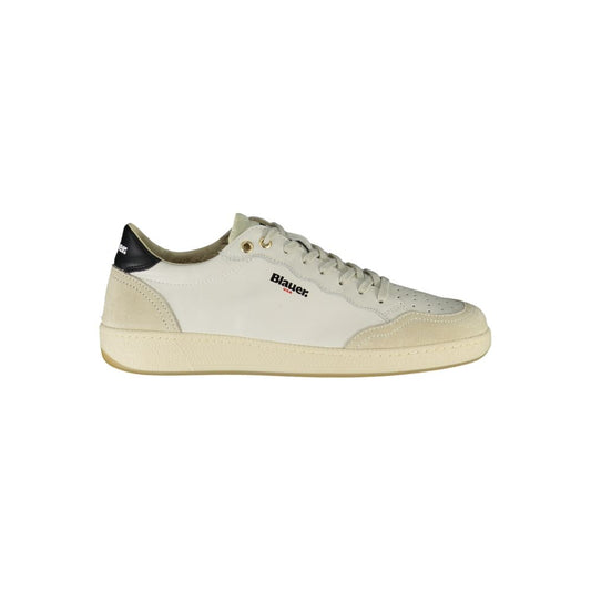 Blauer Sleek White Sneakers with Contrast Accents