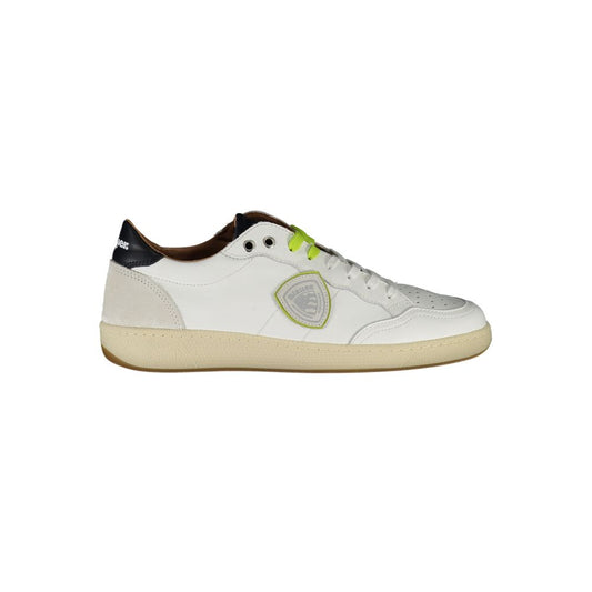 Blauer Sleek White Sneakers with Contrast Accents