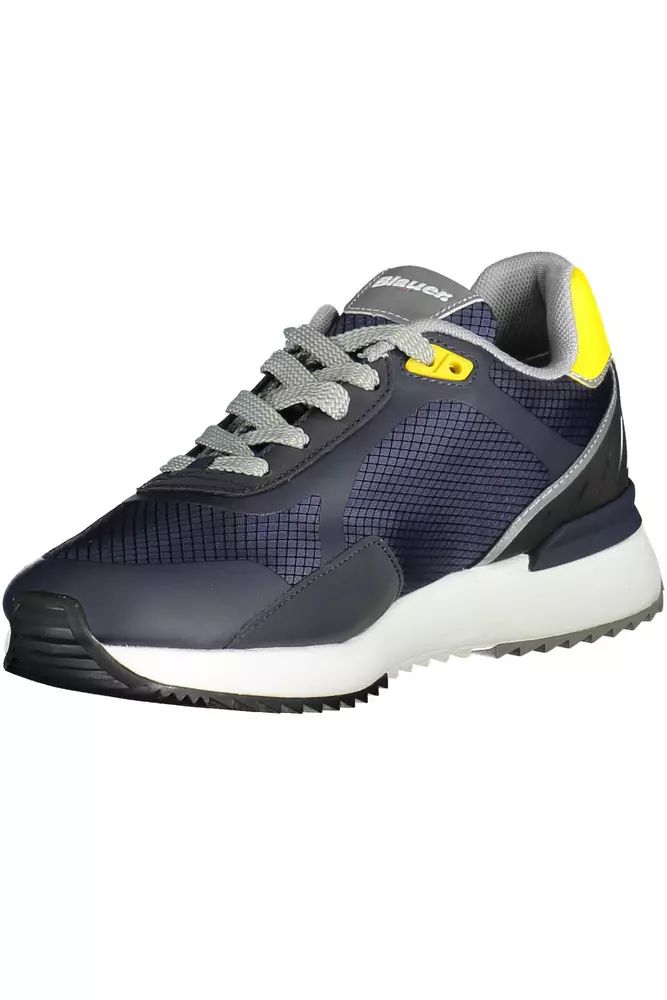 Blauer Sleek Blue Sports Sneakers with Contrasting Accents