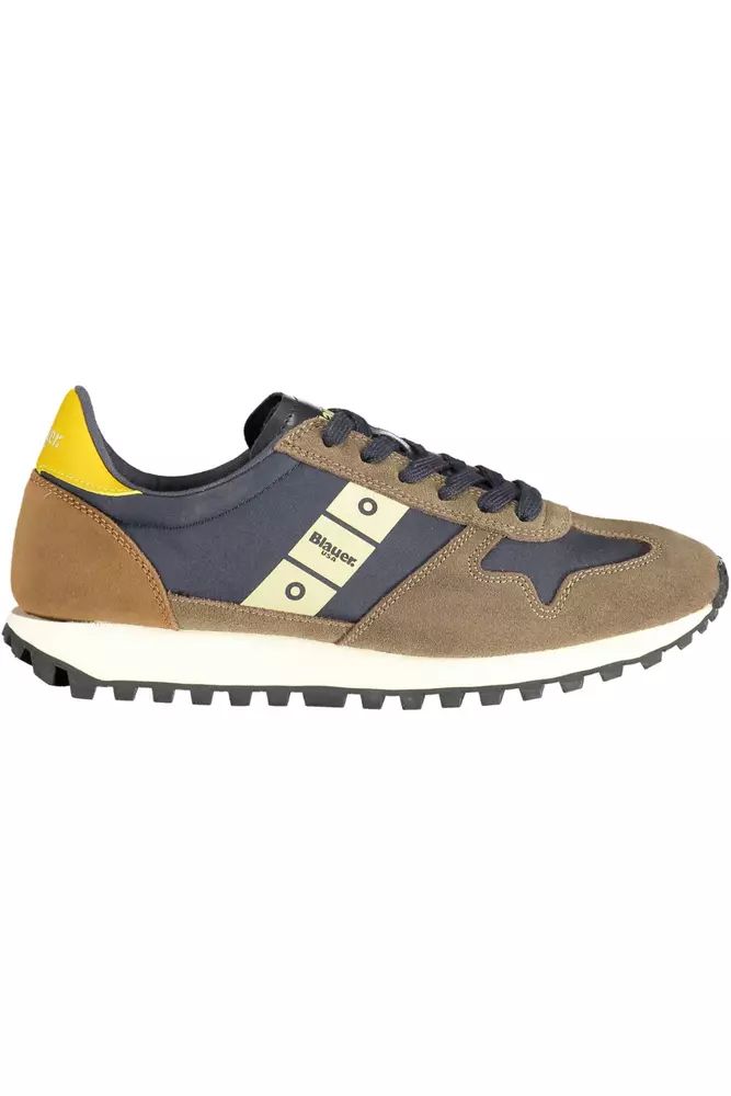 Blauer Elevated Brown Sneakers with Iconic Accents