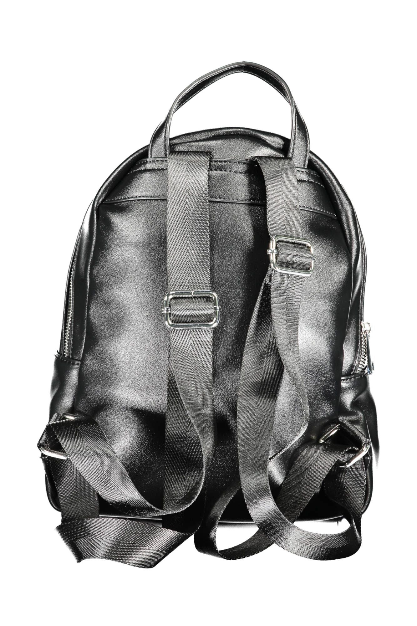 BYBLOS Elegant Designer Black Backpack with Contrasting Details