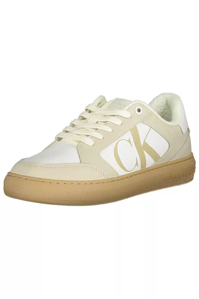 Calvin Klein Eco-Conscious White Sneakers with Logo Accent