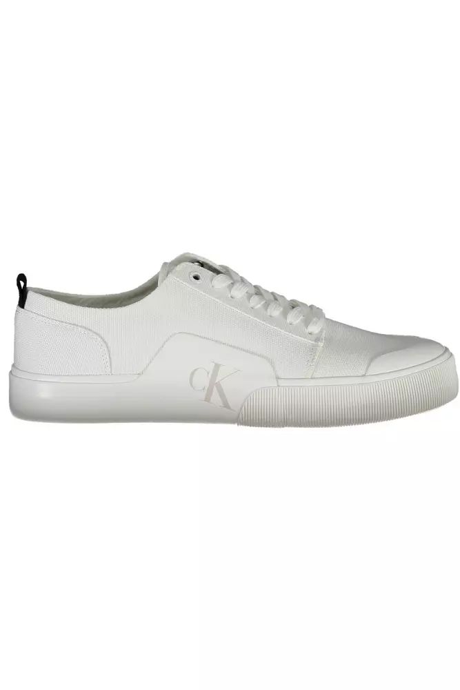 Calvin Klein Eco-Conscious White Sneakers with Logo Accents