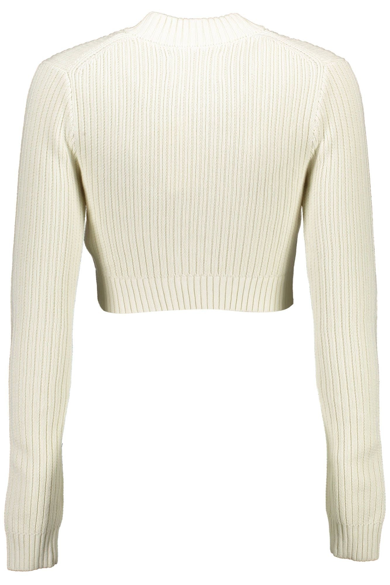 Calvin Klein Elegant Cotton Cardigan with Zip Detail