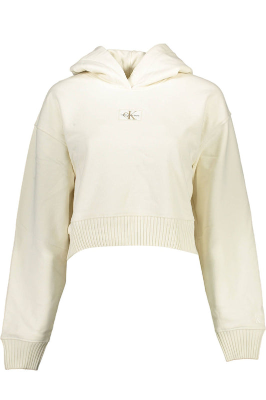 Calvin Klein Eco-Conscious White Hooded Sweatshirt