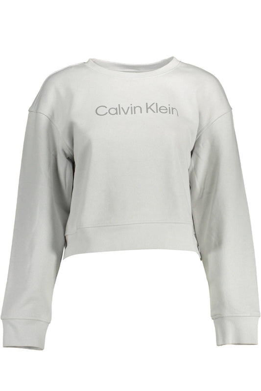 Calvin Klein Elegant Gray Logo Print Sweatshirt