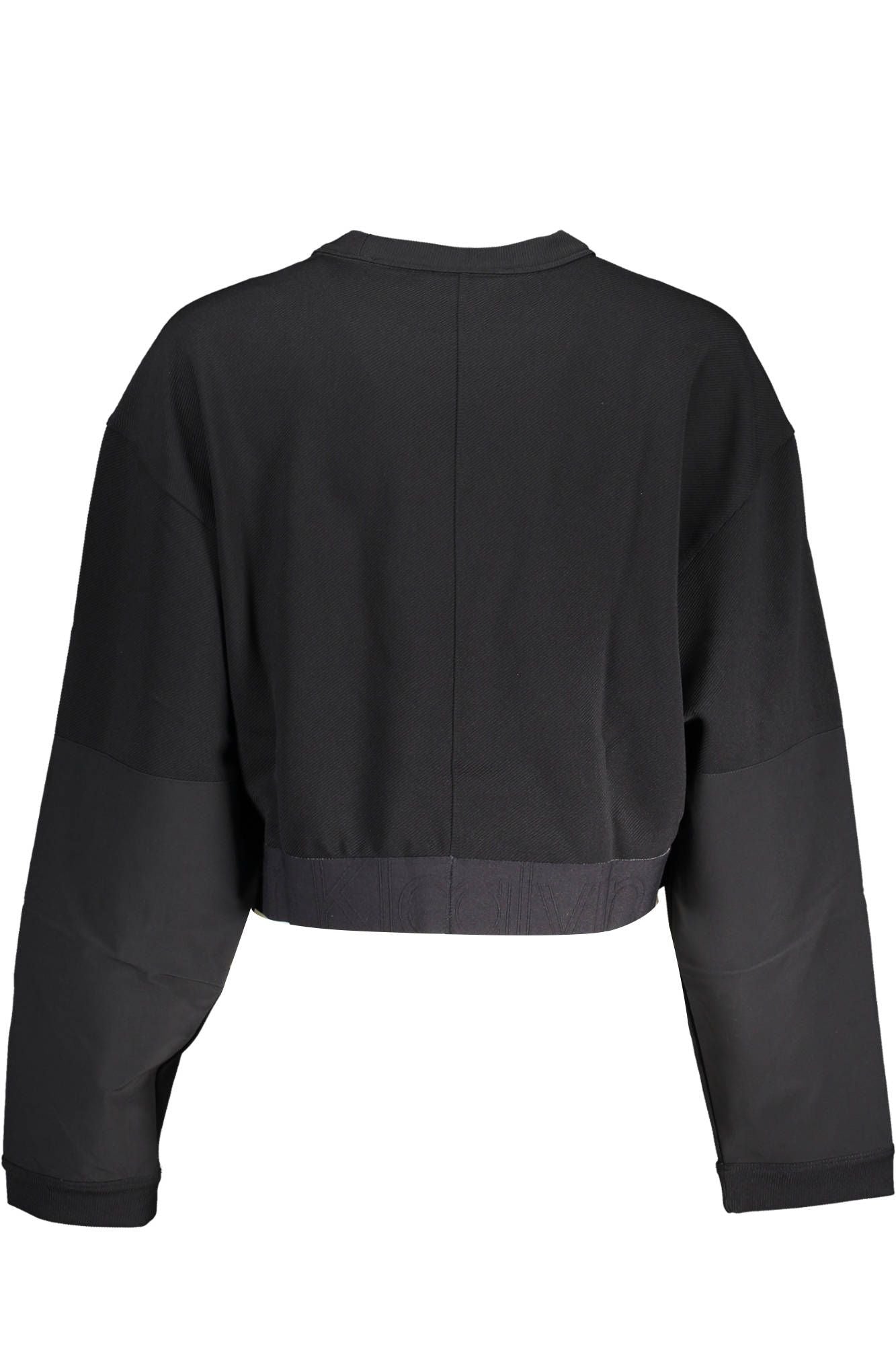 Calvin Klein Chic Black Sweatshirt with Contrast Details