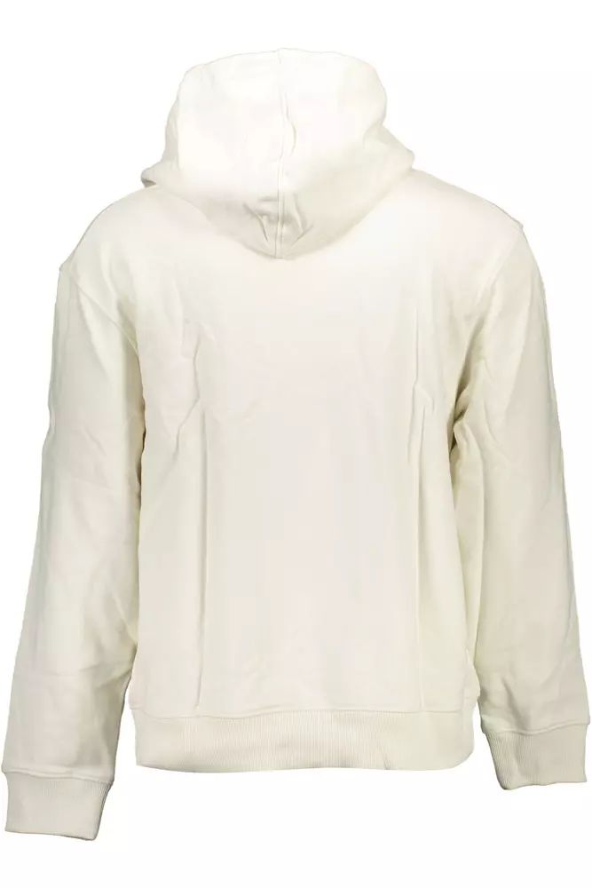 Calvin Klein Elegant White Cotton Hooded Sweatshirt